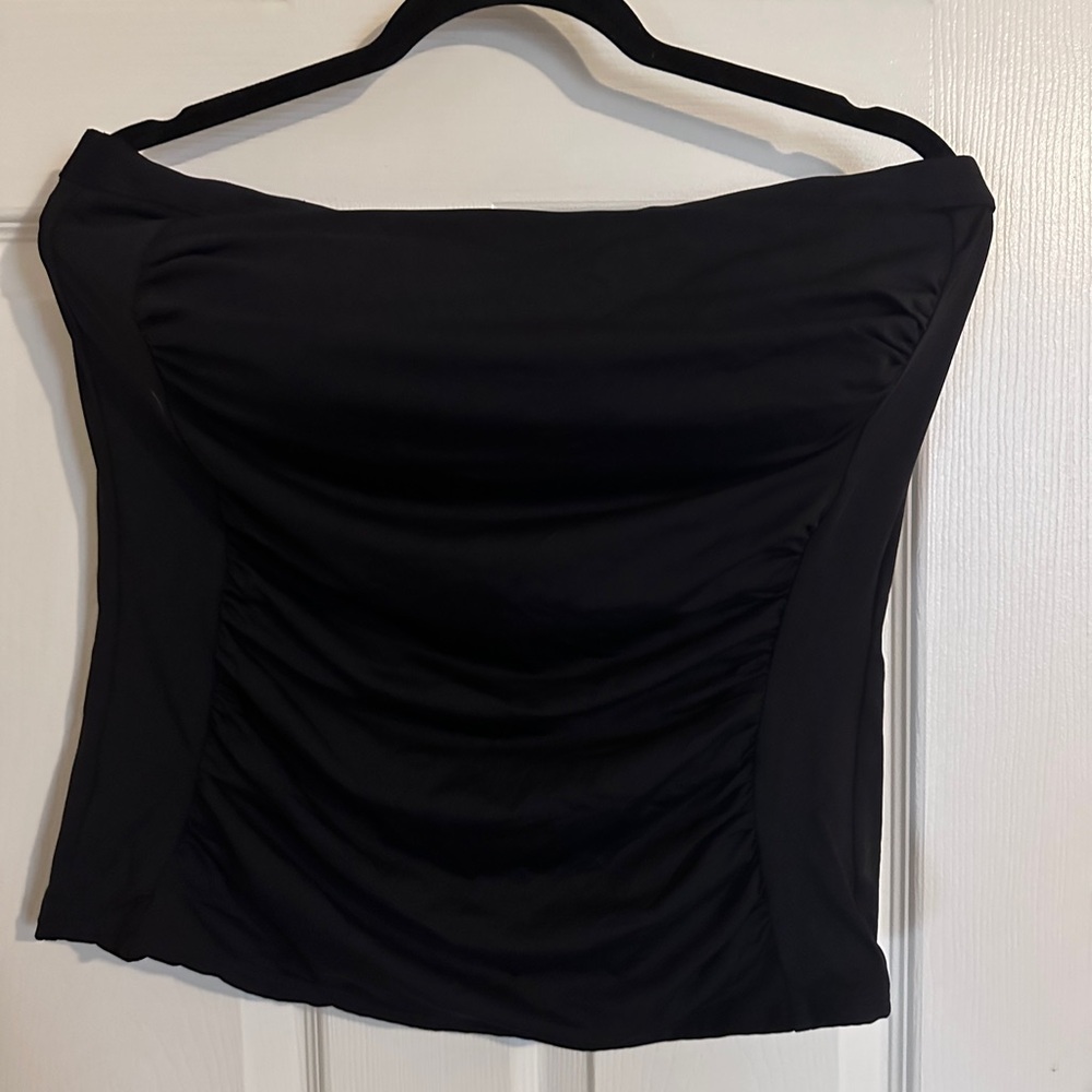 Lands' End Black bandeau swim top.  Size 14D
